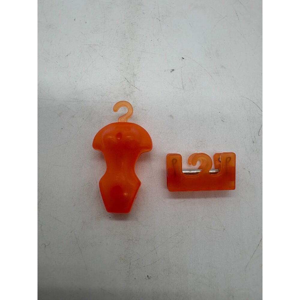 Vintage polly pocket Doll Accessories Orange Mannequin Torso Hanger Clip Fits